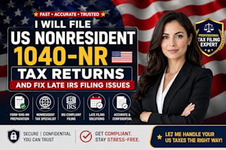 file US nonresident 1040 nr tax returns and fix late irs filing issues