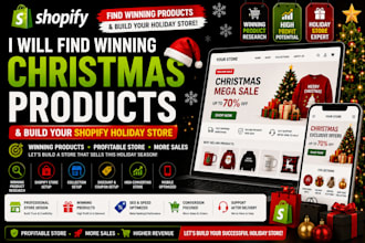 find winning christmas products and build your shopify holiday store