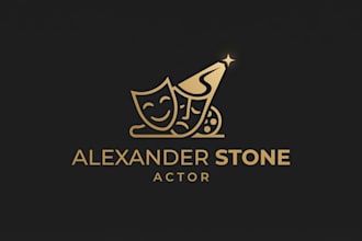 design a creative and professional actor logo