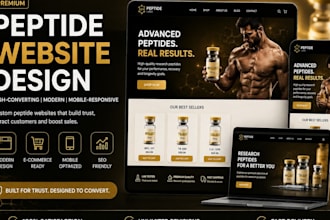 build peptide website, research peptide store and woocommerce ecommerce