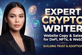 write high converting crypto copywriting, web3 content and whitepapers