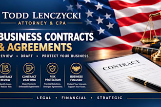 review and draft business contracts and agreements