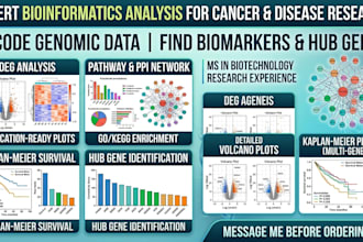 perform bioinformatic analysis and biomarker identification from your data