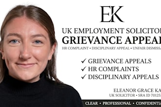 draft uk employment grievance appeal unfair dismissal and hr complaint documents