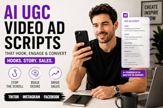 create ai ugc video ad scripts for your product