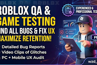 test your roblox game, find bugs, and give UX feedback