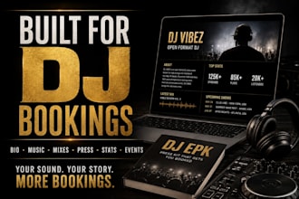 design a professional dj epk for clubs, festivals and events