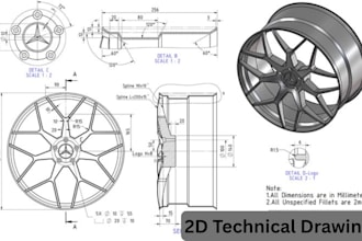do 2d technical drawing engineering drawing cad drafting manufacturing drawing
