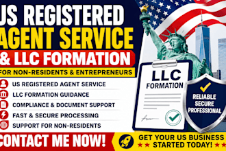 register US llc, provide US registered agent service in all 50 states