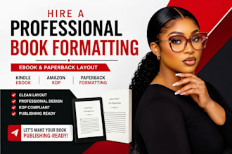 book formatting for amazon KDP paperback formatting or kindle ebook formatting