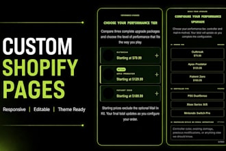 build a custom responsive shopify storefront page