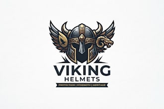 design a powerful and professional helmet logo