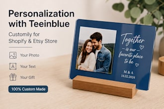 do customization in teeinblue, customily, zakeke, customcat on shopify and etsy