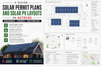 create solar panel layouts, pv plans and permit drawings