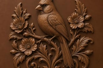 create professional 3d relief design for cnc routing and wood carving