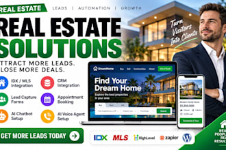 setup lead capture realtor, agent real estate website idx mls crm integration