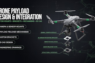 design a custom drone uav payload mount and integration system