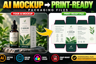convert your ai generated packaging design into print ready vector files