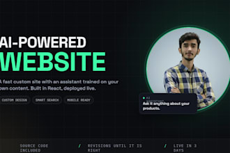 build an ai powered website with chatbot and smart search
