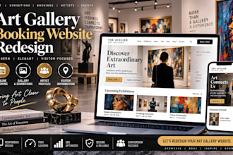 redesign an art gallery booking and exhibition website