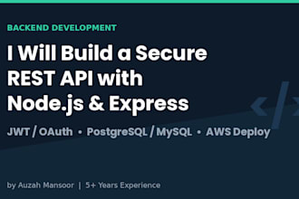 build a secure rest API with nodejs and express