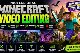 edit minecraft cinematic building trailers animantions gaming videos