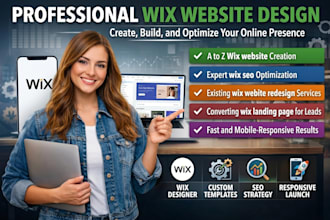 wix website redesign, wix website design and wix landing page
