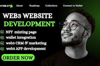 design modern web3 blockchain crypto website, landing page, saas, ico,defi, dapp