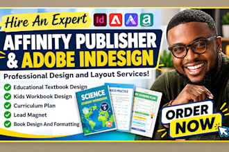design educational workbooks, worksheets, textbook and learning materials