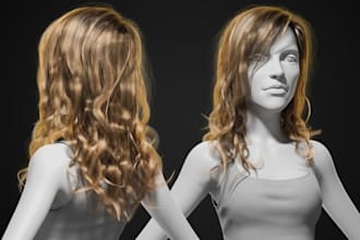 create 3d hair unreal hair metahuman hair and also realistic hair