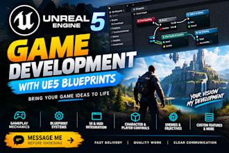 do unreal engine game development, develop unreal engine game, ue5 blueprints