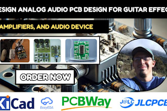 analog audio pcb design for guitar effects,mic preamp,amplifier and audio device