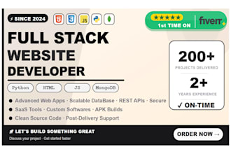 do development of full stack websites,  and web based custom apps