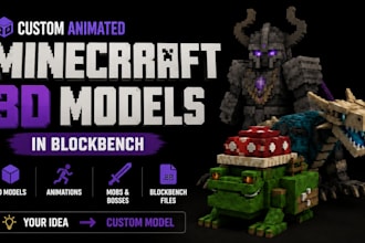 create custom animated minecraft 3d models in blockbench
