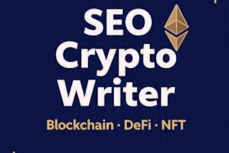 write SEO crypto articles for blockchain, defi, and nft