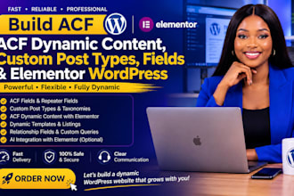build acf dynamic content custom post types fields and elementor ai wordpress