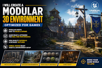 create a modular 3d environment optimized for games