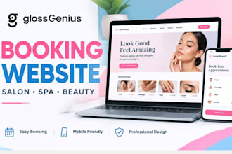 design glossgenius salon spa beauty skincare online appointment booking website