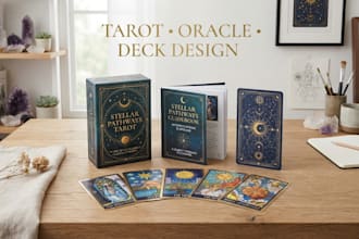 create custom tarot and oracle card designs