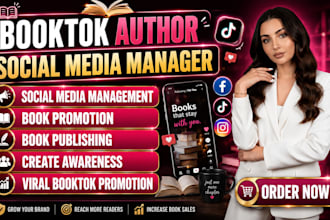 manage your author social media, booktok marketing and book promotion