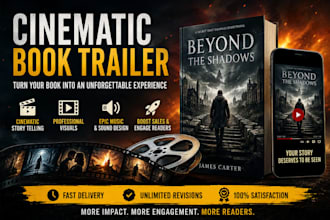 create a cinematic book trailer and promotional video