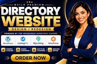 build brilliant directory website using listingpro, mylisting, hivepress website