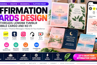 create affirmation cards for threads lemon8 tumblr dribbble cargo kofi