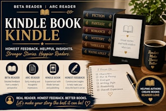 be your beta reader, arc reader for kindle books and provide honest review