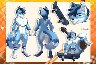 draw furry ref sheet furry art reference sheet anime ref sheet character design