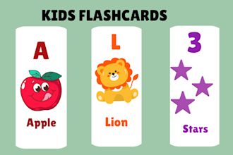 design printable kids flashcards and learning cards