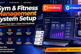 setup mindbody, gymmaster, fitness booking system, or wellness CRM
