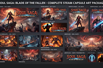 design steam capsule, steam banner, game artwork, game banner and store artwork