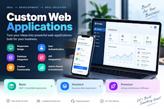 custom portals, saas, dashboards, apis