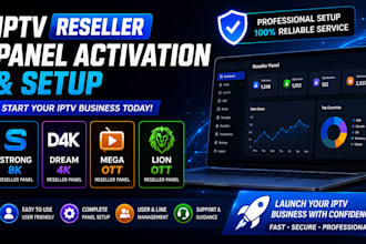 activate reseller panel strong8k, dream 4k, mega ott, lion ott
